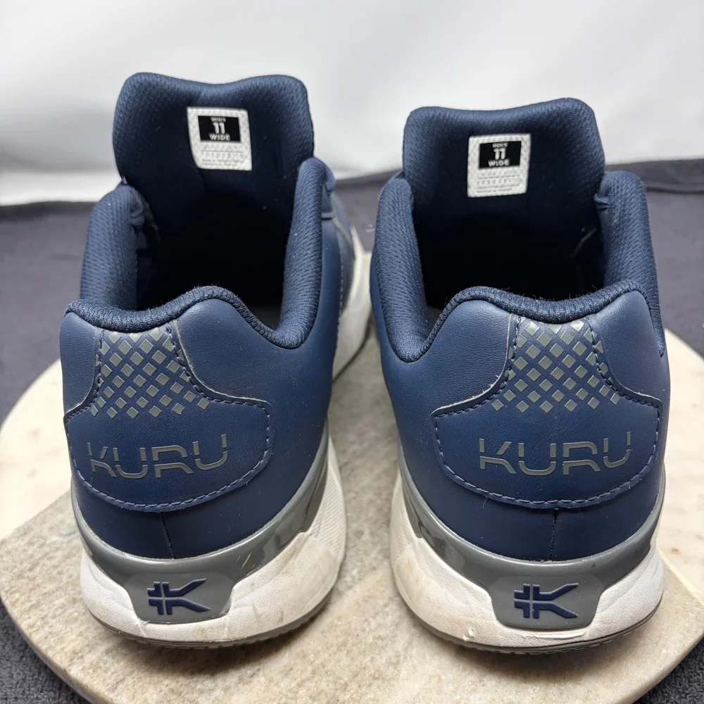 Kuru Quantum Walking Shoes Men Wide Orthopedic Support 11 Blue Plantar Fasciitis
